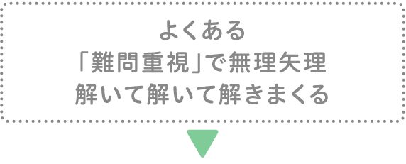 よくある：「難問重視」で無理矢理解いて解いて解きまくる